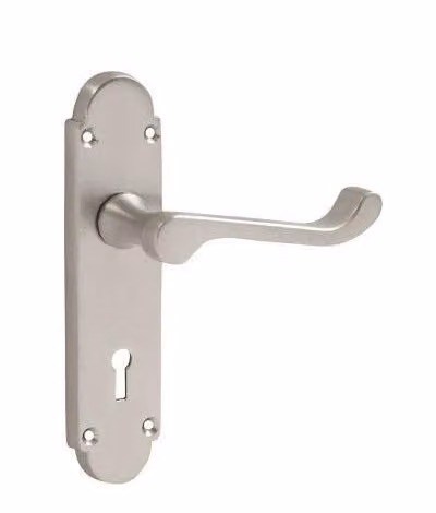 Golden Grace Victorian Scroll Lever Lock Door Handle in Chrome