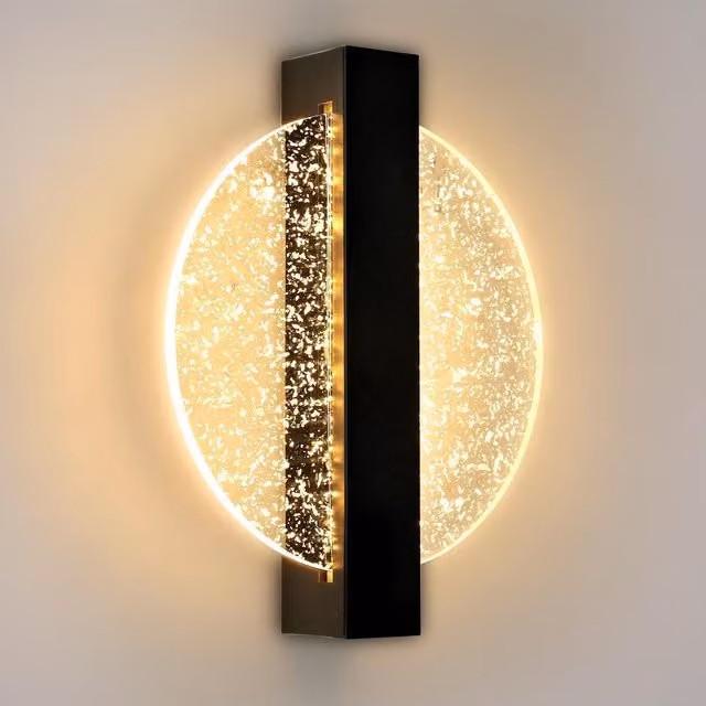 COMELY 12W LED Round Wall Light in Silver or Black with Warm White Glow – 1