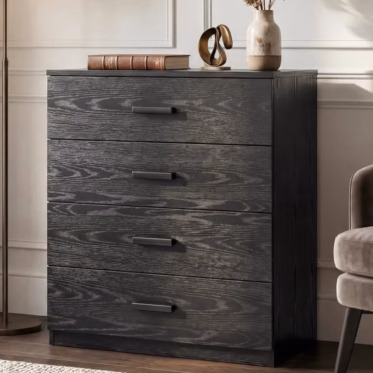 DHS Blythe 4 Drawer Chest of Drawers in Black