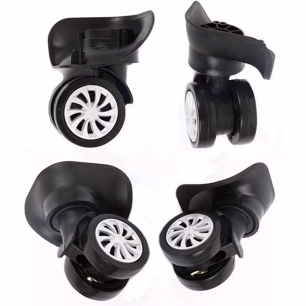 FLAVORA 4-Piece 360 Degree Swivel Luggage Replacement Wheels in Black, W/D/H: 10.2 x 5.2 x 1.02 cm – 2