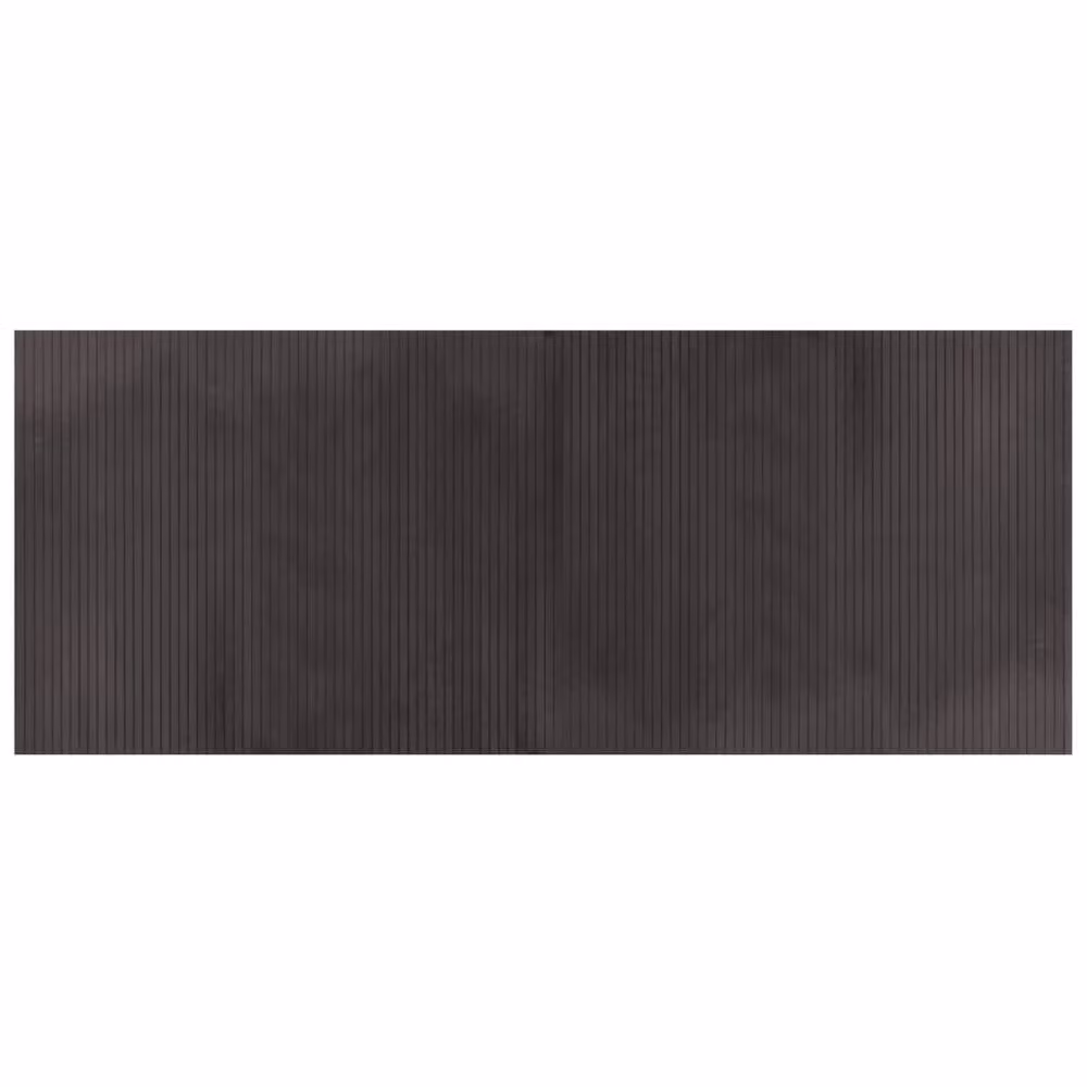 Berkfield Home Rectangular Bamboo and Polypropylene Rug in Dark Brown, W: 80 cm, L: 200 cm – 1