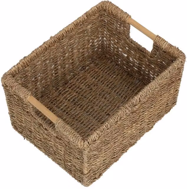 Red Hamper Nordic Seagrass Storage Basket in Brown, Small, W/D/H: 24.0 x 16.0 x 19.0 cm – 1