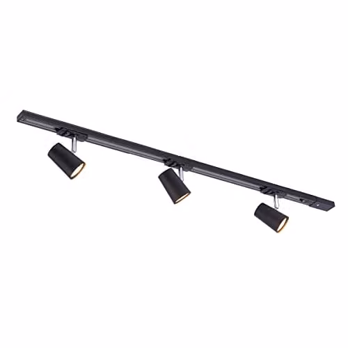 Netlighting Astley Modern 3 Light Ceiling Spotlight Bar, Black, GU10