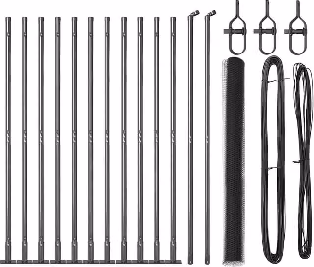 Berkfield Home Hexagon Steel Fence, Grey, H: 140 cm x W: 25 m