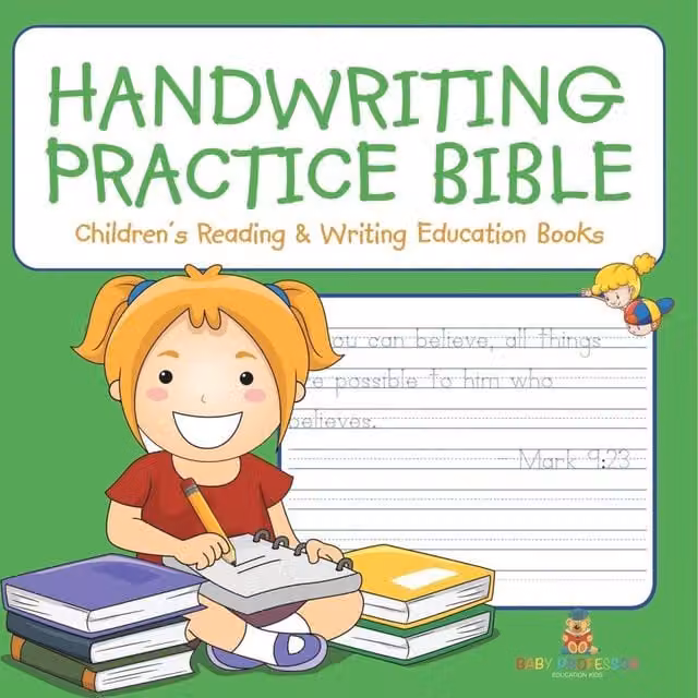 Baby Professor Handwriting Practice Bible Multicolour Penmanship Book for Children