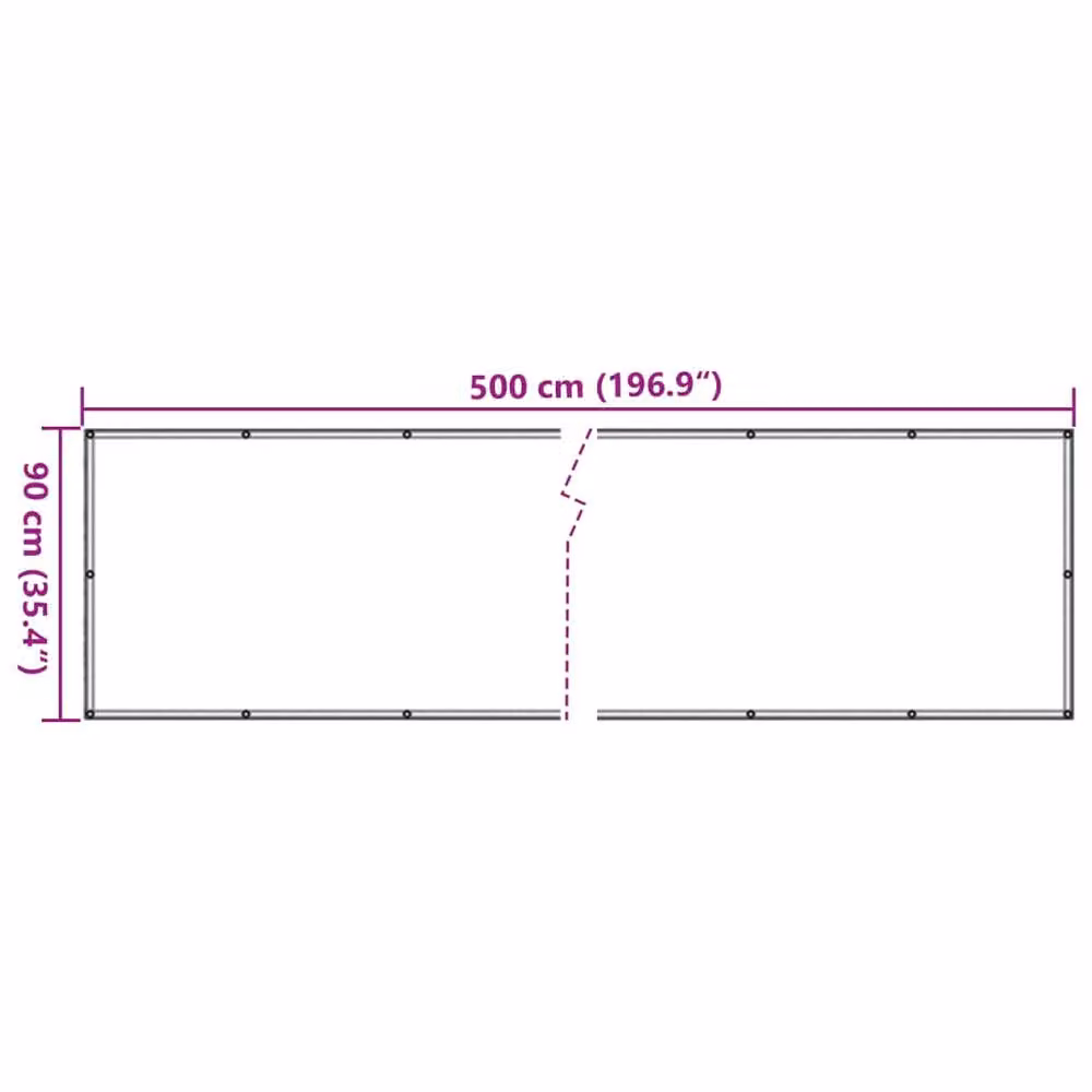 Berkfield Home Balcony Screen in Anthracite Grey, W: 90 cm, L: 500 cm – 5