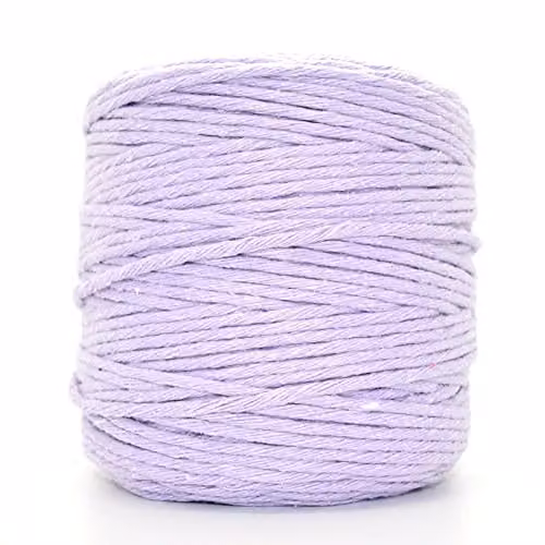 SolaDirect Premium Lilac Macrame Cord, 200 m of 3 mm Thick Natural Cotton Thread Yarn for DIY Crafts and Home Decoration