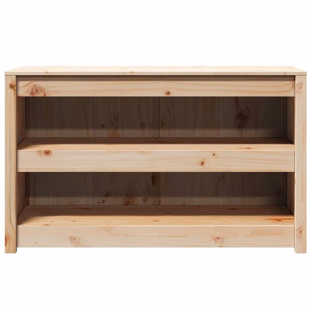 Berkfield Home Modern Kitchen Cabinet in Beige Untreated Pinewood with Internal Shelves and Hinged Doors – 5