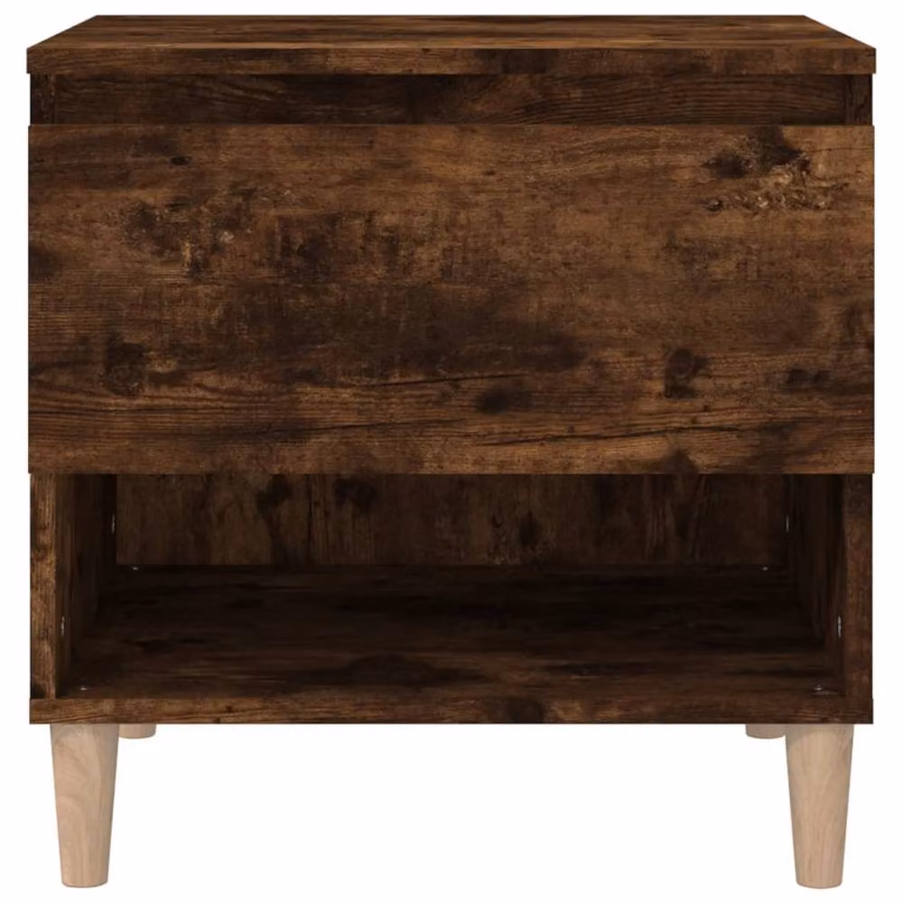 Berkfield Home Elegant Bedside Tables, 2 Piece Set, Smoked Oak Brown, W/D/H: 50 x 46 x 50 cm – 3