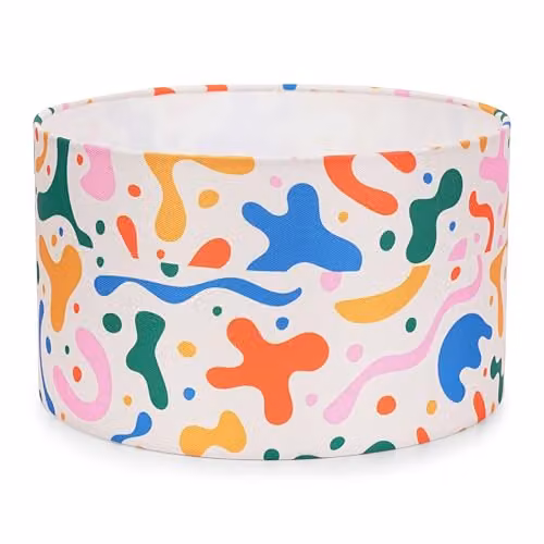 ValueLights Kids Bright Abstract Squiggle Easy Fit Pendant Lampshade, Multicolour, Shade Width: 25 cm