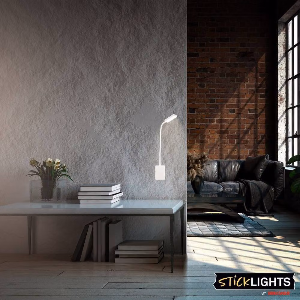 Briloner Sticklights Rechargeable LED Wall Light, Dimmable Touch Control, Warm White, White, W/D/H: 6 x 3 x 50 cm – 9