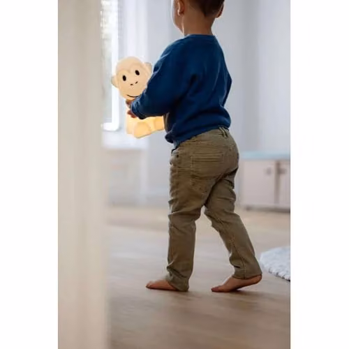 Mr Maria Monkey First Light Night Light in White and Beige, H 23.0 cm x W 15.0 cm x D 15.0 cm – 2