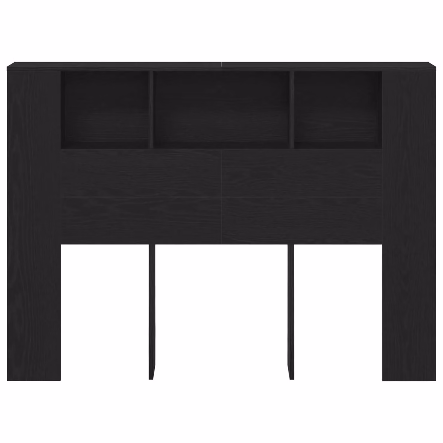 Berkfield Home Black Oak Headboard Cabinet, W: 140 cm, D: 19 cm, H: 104.5 cm – 2
