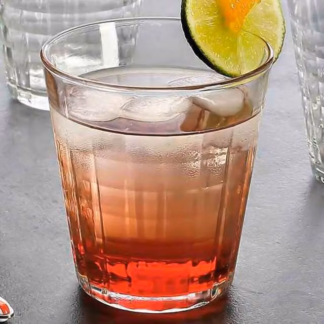 Duralex Prisme Geometric Glass Tumbler, Transparent, 0.22 l
