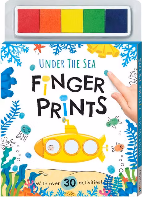 Hinkler Under The Sea Finger Print Activity Book for Children in Multicolour