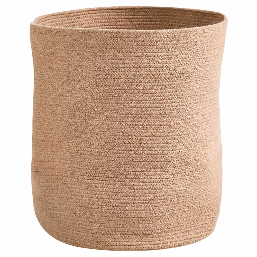 Wyld and Coco Boho Beige Cotton Laundry Basket Set of 2 with Lids – 4