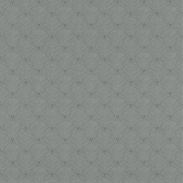 Rasch Madagascar Grey Artex Comb Fan Shell Spots Dots Abstract Art Deco Non-Woven Wallpaper