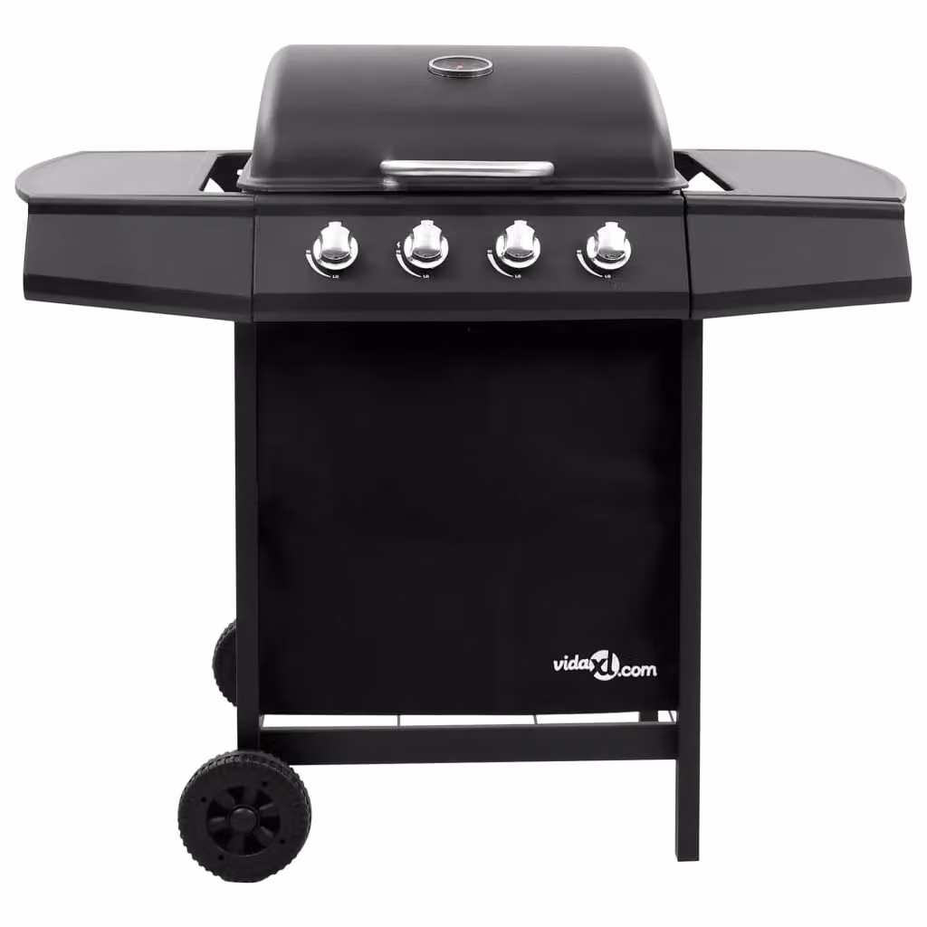 Berkfield Home 4 Burner Gas BBQ Grill with Cart and Thermometer, Black – 2