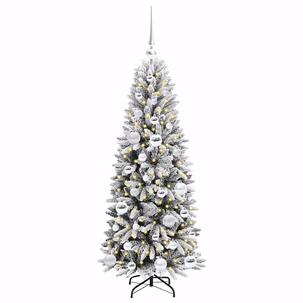 Berkfield Home Artificial Christmas Tree with 150 White LEDs, Green, W/D/H: 53 x 53 x 120 cm – 3