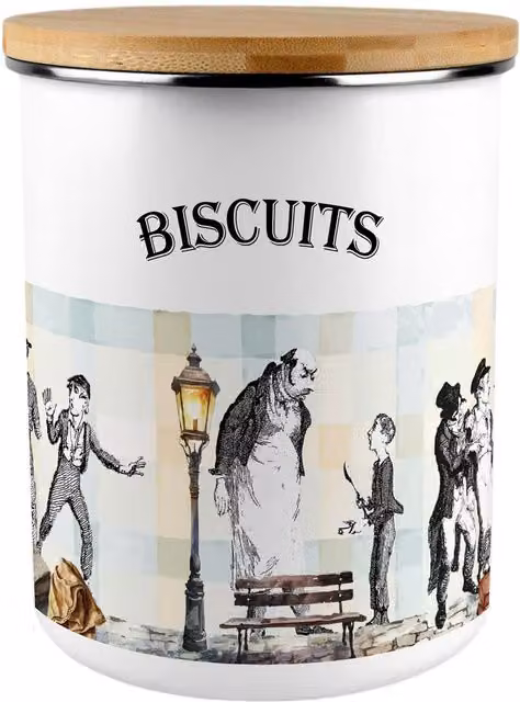 Purely Home Oliver Twist Extra Large Ceramic Biscuit Tin, Multicoloured