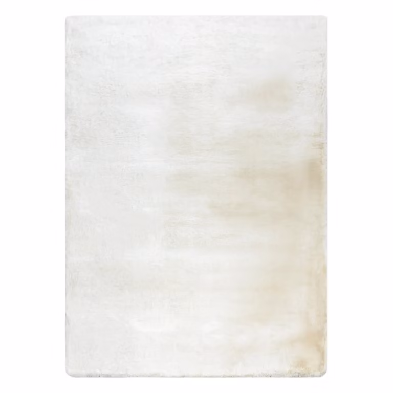 RugsX Teddy New Rectangular Rug in Yellow and White, W: 100 cm, D: 60 cm