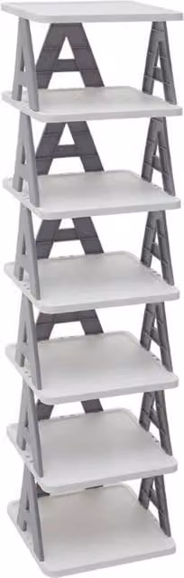 EONLION 7 Tier Stackable Shoe Rack, Grey, W/D/H: 24 x 26 x 97.5 cm