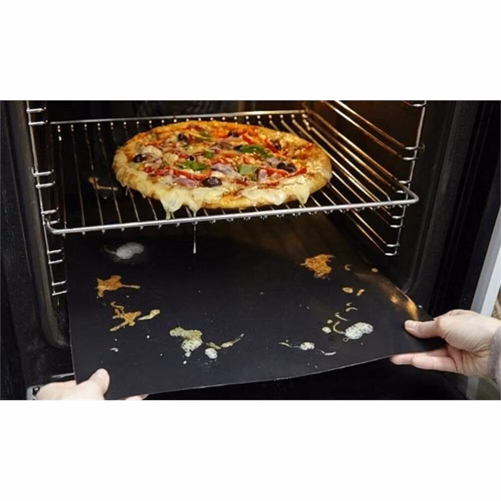 Nordara 2-Piece Heavy Duty Non-Stick Oven Rack Covers, Black – 4