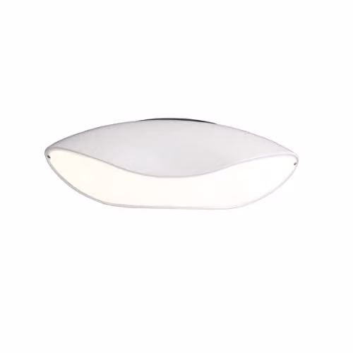 Netlighting Pasion Oval 4 Light Ceiling Light in Gloss White and Polished Chrome with E27 Bulbs