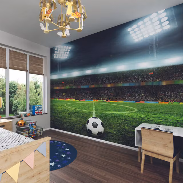 Origin Murals Football Stadium Wall Mural in Green