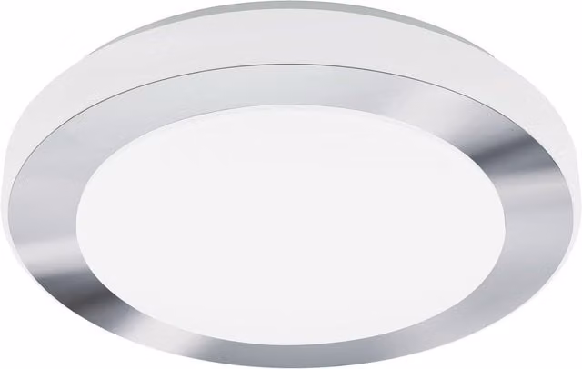 Loops LED Wall and Ceiling Flush Light in White and Chrome with Warm White Light