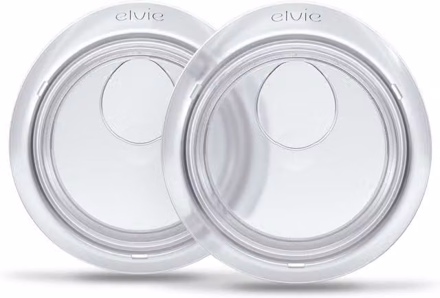 Elvie Catch Milk Collection Cups Set of 2, Transparent, Leak-Proof and Reusable
