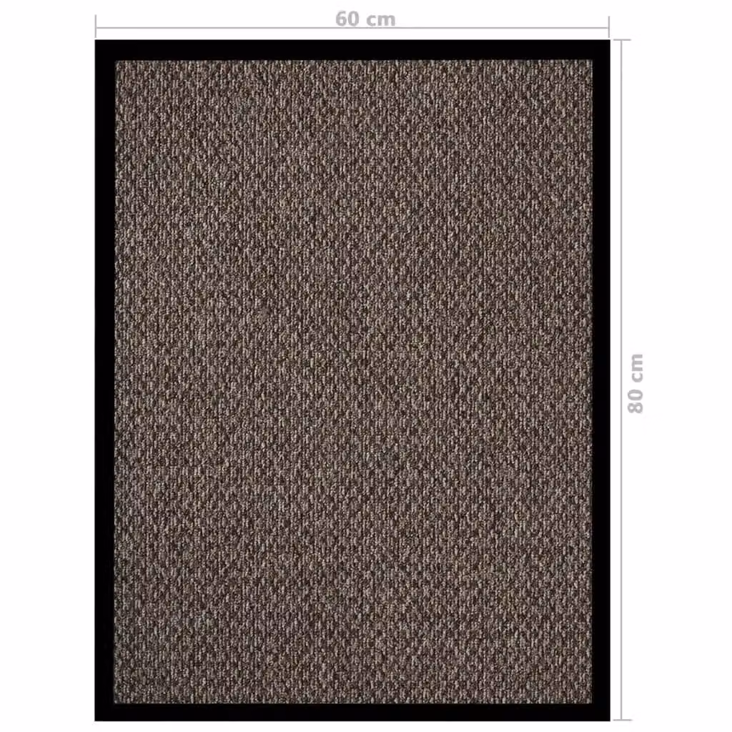 Berkfield Home Non-Slip Brushing Doormat, Beige, W: 60 cm, D: 80 cm – 4