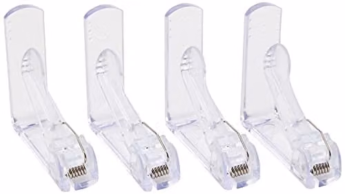Chef Aid Transparent Plastic Table Cloth Clips, Pack of 4 – 1