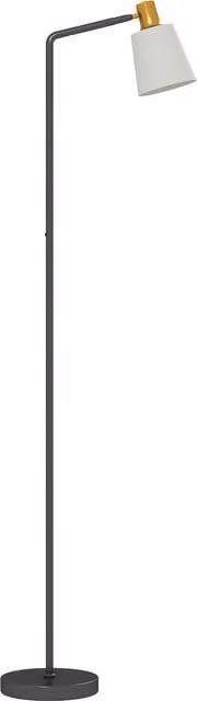 HOMCOM Modern Black LED Floor Lamp with 350 Degree Rotatable Head and Adjustable Colour Temperatures – 1