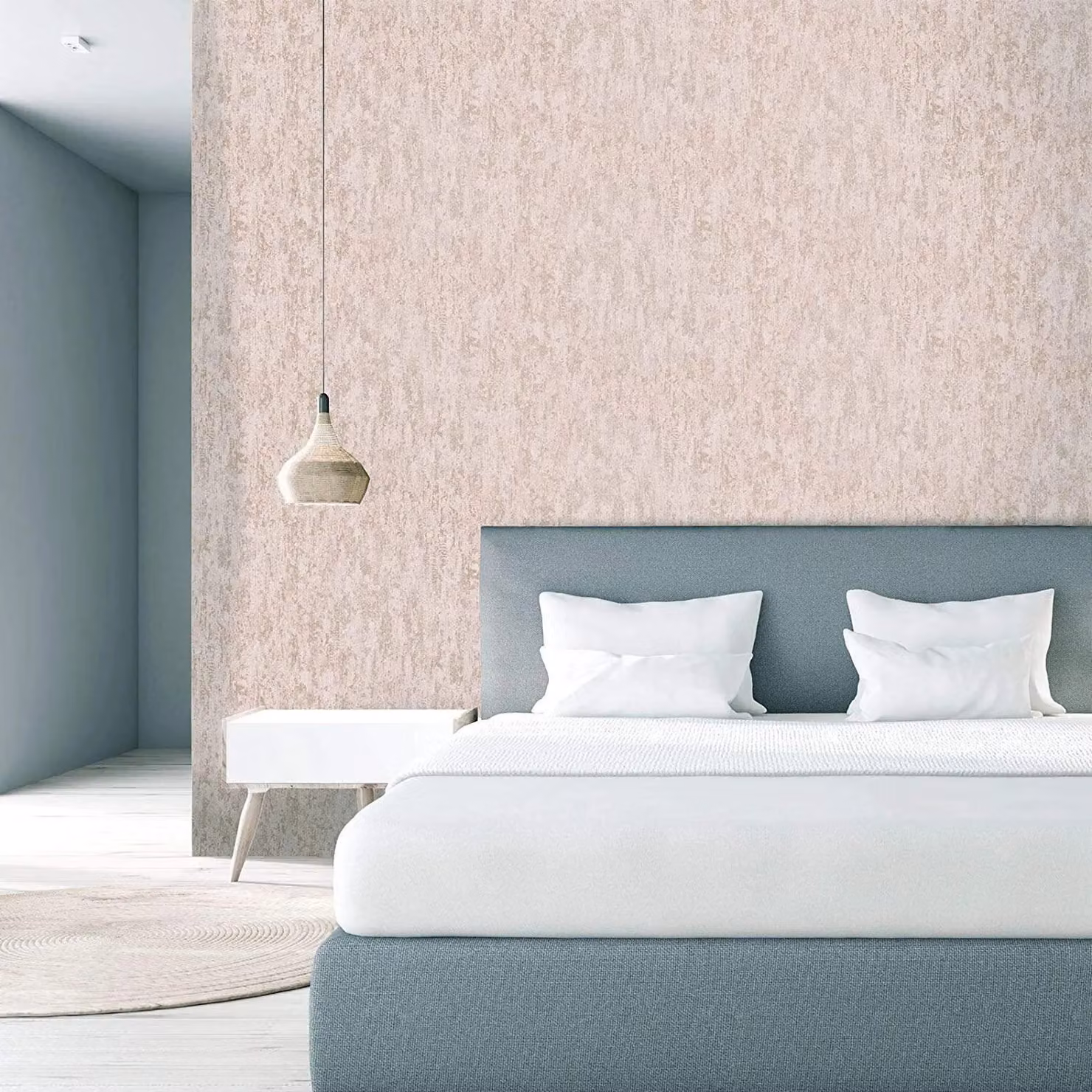 Holden Decor Loft Texture Industrial Concrete Stone Distressed Metallic Wallpaper in Pink – 2