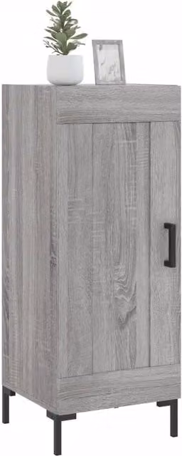 Berkfield Home Grey Sonoma Sideboard in Engineered Wood, W/D/H: 34.5 x 34 x 90 cm