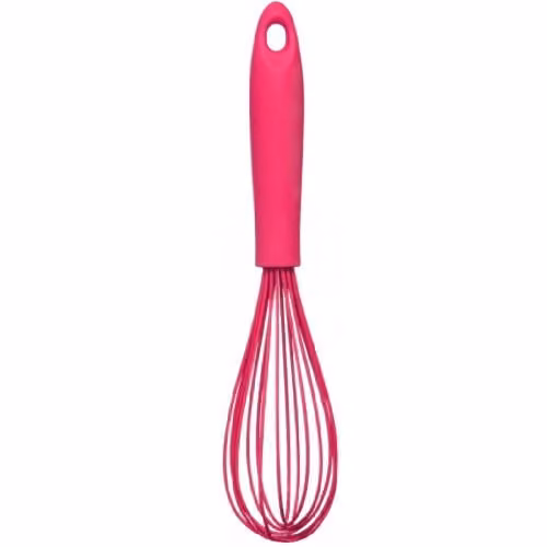 Orsina Non-Stick Heat Resistant Silicone and Stainless Steel Whisk in Pink and Black