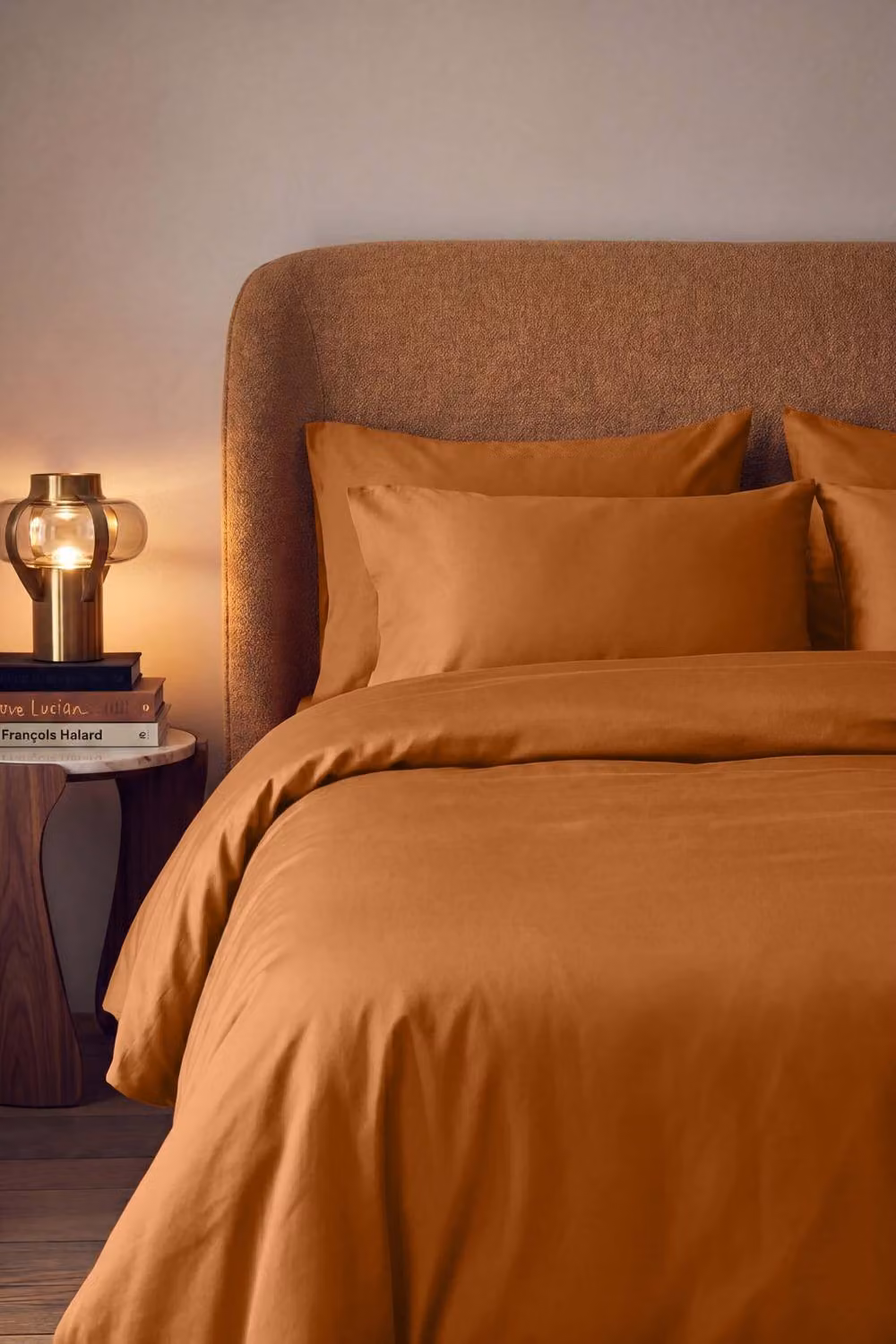 Bedable Sateen Bedding Bundle in Terracotta, Single Size, including Duvet and 2 Pillows – 1