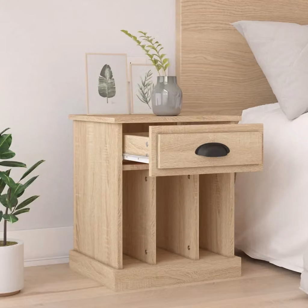 Berkfield Home Set of 2 Bedside Cabinets in Sonoma Oak Brown, W/D/H: 43 x 36 x 50 cm – 2