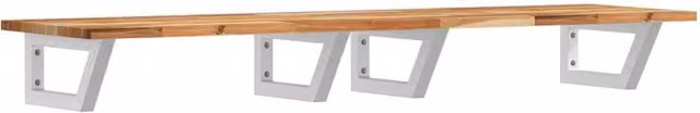 Berkfield Home Wall Mounted Basin Shelf in Brown Acacia Wood and Steel