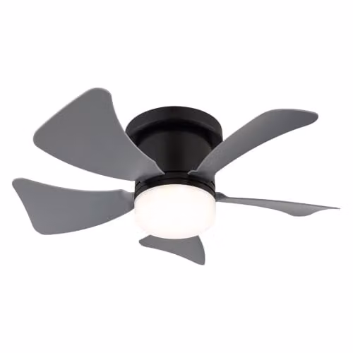 Globo Lighting LED Ceiling Fan with Remote Control and Timer, Grey, Diameter: 40.6 cm