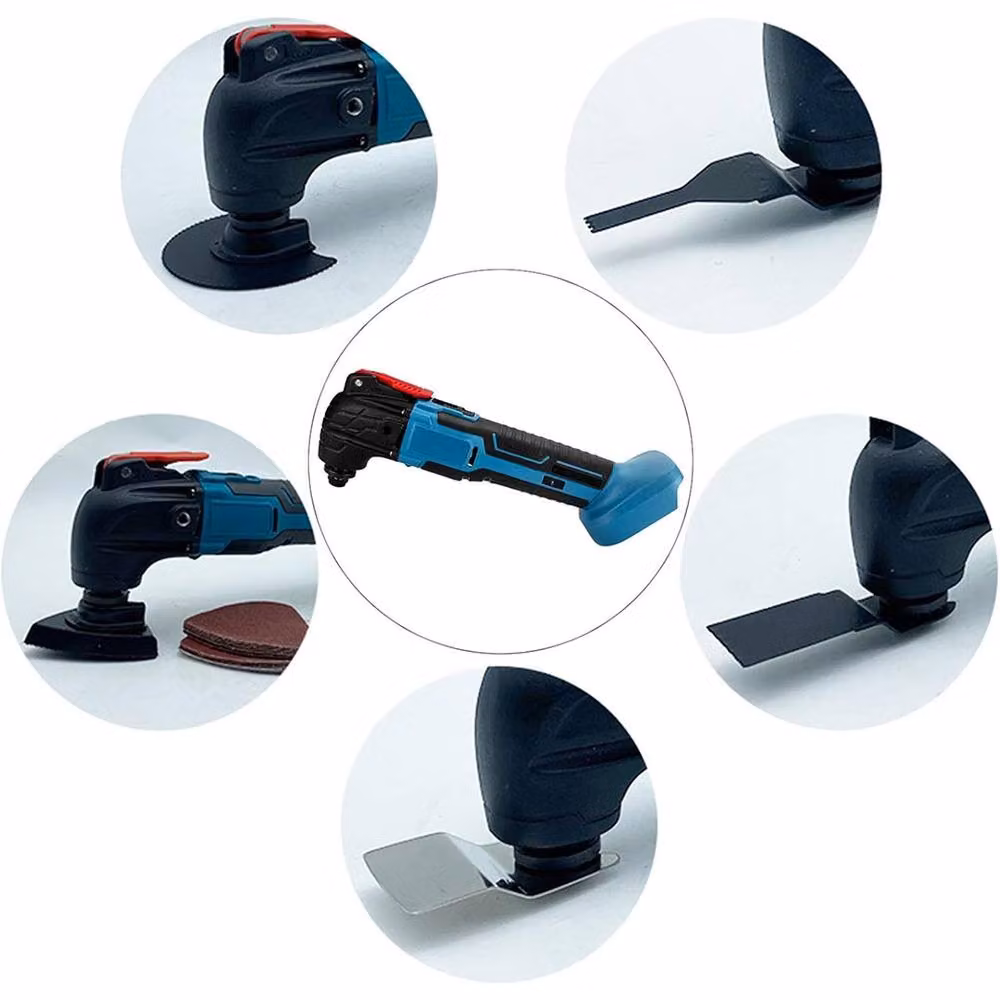 Hinsinc 21V Cordless Multi Tool with 6 Speeds, Oscillating Sander and Saw in Blue and Multicolour – 2