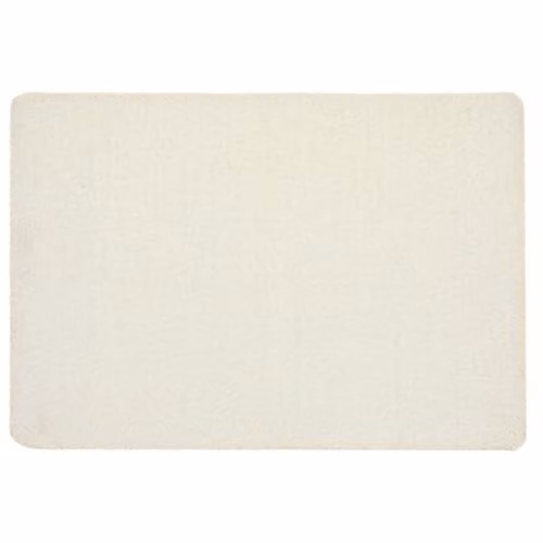 My Mat Non-Slip Washable Shaggy Pile Rectangular Rug in White and Beige, W: 140 cm, L: 200 cm
