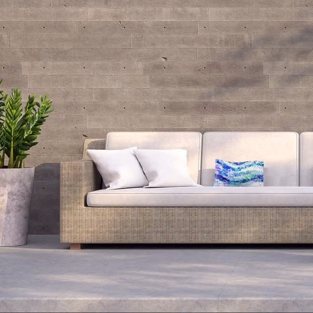 Blue Wilderness Rectangular Outdoor Cushion in Blue by Benjamin Tate Design LTD