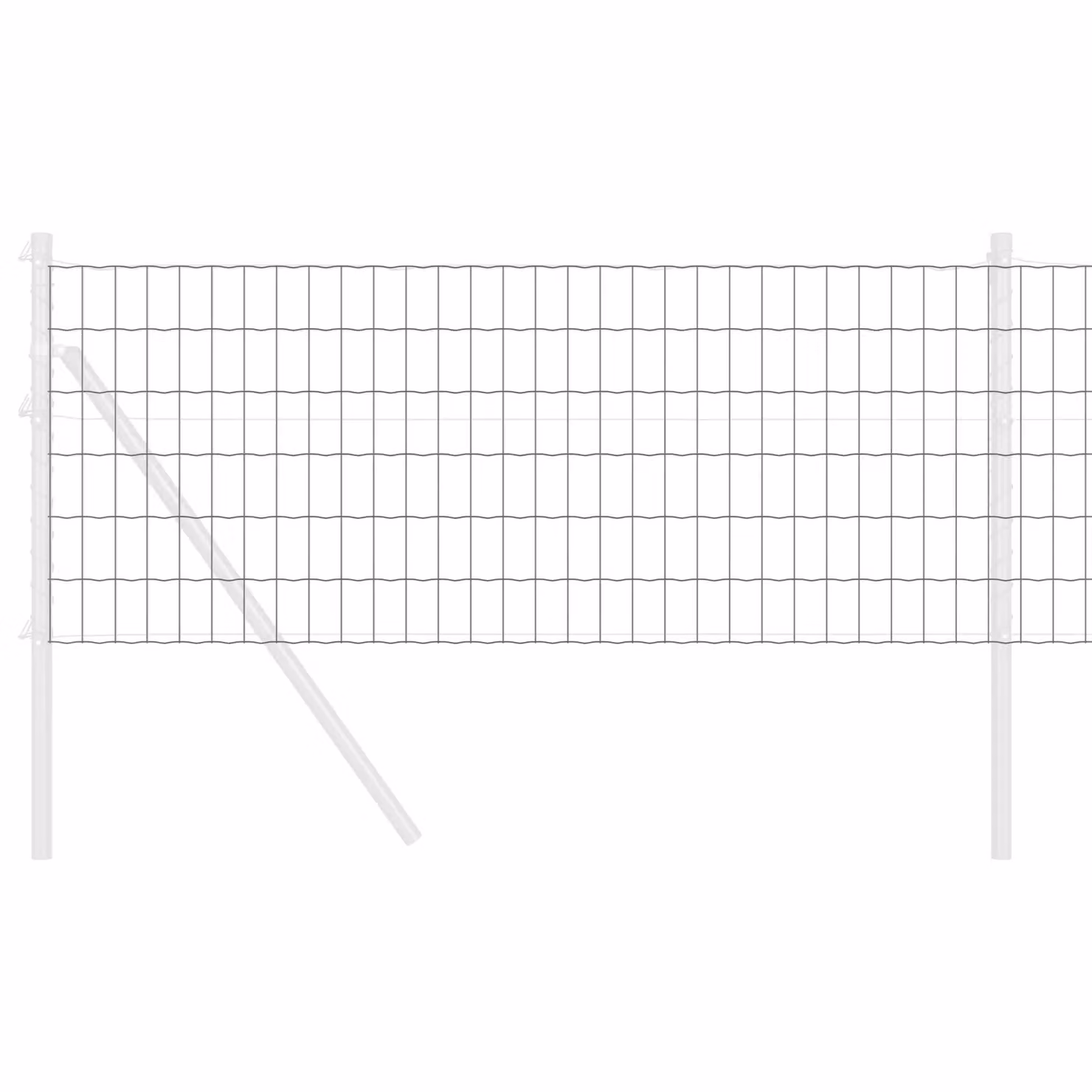 Berkfield Home Euro Fence Grey PVC Coated Steel Fencing, H: 0.6 m x L: 50 m – 3
