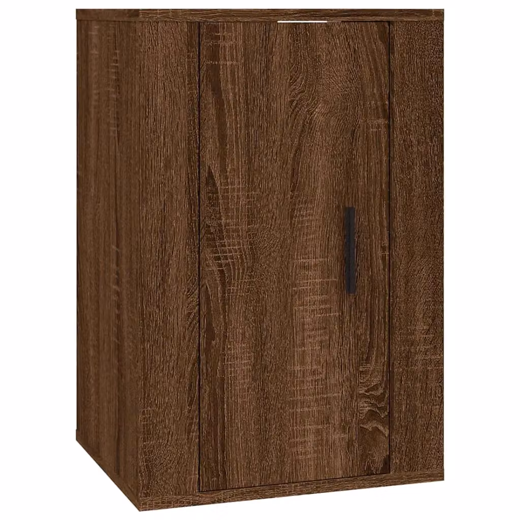 Berkfield Home Set of 2 Wall Mounted TV Cabinets in Brown Oak, W/D/H: 40 x 34.5 x 60 cm – 4