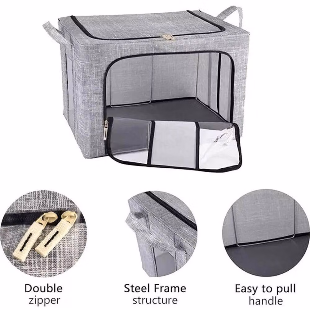 Kelvenix 3X 66L Folding Storage Box in Grey – 4