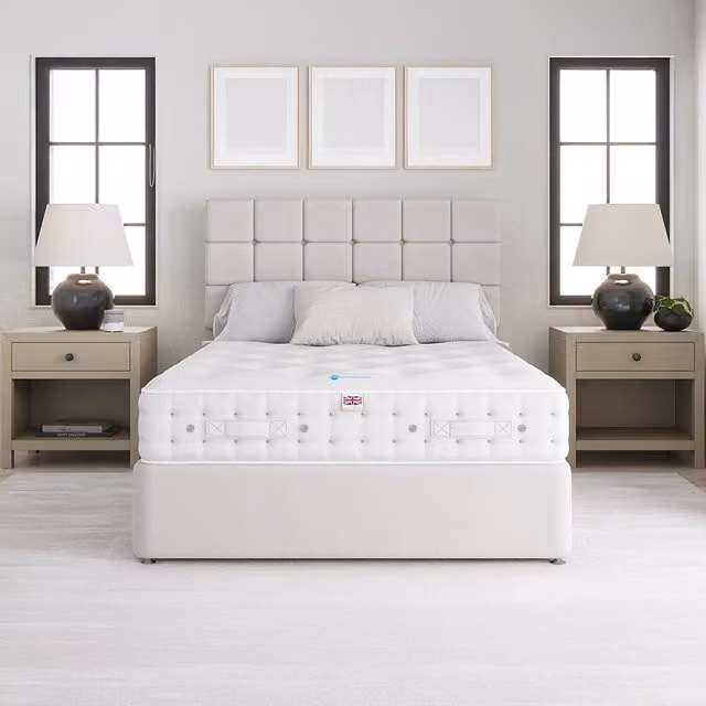 Millbrook Wool Ortho 1000 Pocket Mattress in White, W/D/H: 120 x 200 x 19 cm