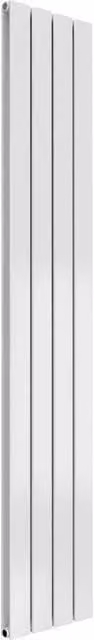 Bathroom Kingdom Flat White Double Flat Panel Vertical Steel Radiator H: 160 cm, W: 29.2 cm