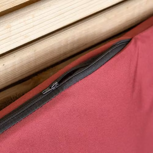 Samuel ALEXANDER Weatherproof Polyester Cushion Back for 2 Seater Wooden Garden Bench, Red, W: 99 cm, D: 20 cm, H: 5 cm – 2